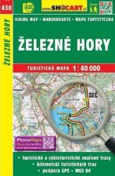SC 430 Železné hory 1:40 000 - Mapy Česká republika Železné Hory 1:40 000 turistická mapa č 430