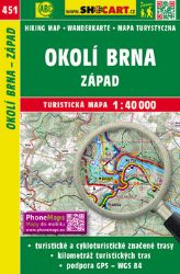 SC 451 Okolí Brna, západ 1:40 000 - Města České republiky Okolí Brna - západ 451