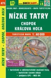 Nízke Tatry-Chopok, Kráľova Hoľa 1:40T/475 Turistická mapa SHOCart