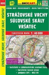 SC 480 Strážovské vrchy, Suľovské skály, Vršatec 1:40 000 - Turistické mapy Strážovské vrchy, Suľovské skály, Vršatec 1:40T/480 Turistická mapa SHOCart