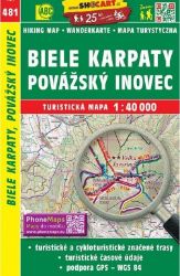 SC 481 Biele Karpaty, Považský Inovec 1:40 000 - Turistické mapy Biele Karpaty, Považský Inovec 1:40 000/Turistická mapa SHOCart 481