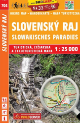 Slovenský Raj 1:25T/704 Turistická mapa SHOCart
