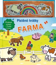 Plstěné hrátky Farma + 28 plstěných samolepek a 5 scén ke hraní - kolektiv autorů - Samolepkové knihy pro děti Plstěné hrátky Farma + 28 plstěných samolepek a 5 scén ke hraní