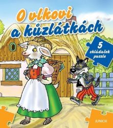 O vlkovi a kůzlátkách - 5 skládaček puzzle - Miroslava Lánská - Klasické české pohádky pro děti O vlkovi a kůzlátkách - 5 skládaček puzzle
