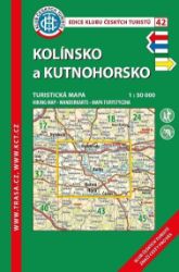 KČT 42 Kolínsko a Kutnohorsko 1:50 000 Turistická mapa - Mapy Česká republika KČT 42 Kolínsko a Kutnohorsko 1:50 000