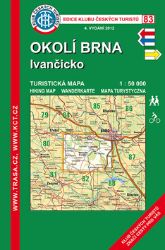 KČT 83 Okolí Brna, Ivančicko / turistická mapa 1:50T - kolektiv autorů - Mapy Česká republika Okolí Brna, Ivančicko /KČT 83 1:50T Turistická mapa