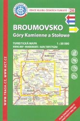 KČT 26 Broumovsko, Góry Kamienne a Stolowe1:50 000/turistická mapa KČT 26 Broumovsko, Góry Kamienne a Stolowe1:50 000/turistická mapa
