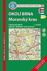 KČT 86 Okolí Brna, Moravský kras 1:50 000/turistická mapa - Mapy Česká republika KČT 86 Okolí Brna, Moravský kras 1:50 000/turistická mapa