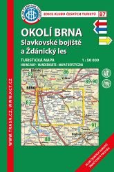 KČT 87 Okolí Brna, Slavkovské bojiště a Ždánický les 1:50 000/turistická mapa - Mapy Česká republika KČT 87 Okolí Brna, Slavkovské bojiště a Ždánický les 1:50 000/turistická mapa