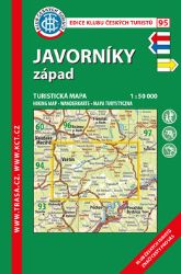 KČT 95 Javorníky západ 1:50 000/turistická mapa