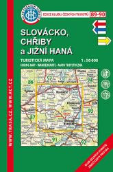 KČT 89-90 Slovácko, Chřiby, Jižní Haná 1:50 000 / Turistická mapa - Podle země KČT 89-90 Slovácko, Chřiby, Jižní Haná 1:50 000 / Turistická mapa