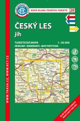 KČT 29 Český les - jih 1:50 000 / turistická mapa - Turistické mapy KČT 29 Český les - jih 1:50 000 / turistická mapa