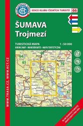 KČT 66 Šumava Trojmezí 1:50 000 Turistická mapa - Mapy a průvodci KČT 66 Šumava Trojmezí 1:50 000 Turistická mapa