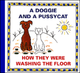 A Doggie and a Pussycat - How they were washing the Floor - Josef Čapek - Anglické knihy pro děti A Doggie and a Pussycat - How they were washing the Floor