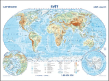 Svět - reliéf a povrch / státy a území - příruční mapa 1:85 000 000 - Školní atlasy a mapy Svět - reliéf a povrch / státy a území - příruční mapa 1:85 000 000