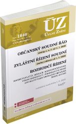 ÚZ č. 1646 - Občanský soudní řád, Zvláštní řízení soudní, Rozhodčí řízení, Soudní poplatky - Společenské vědy ÚZ 1646 Občanský soudní řád