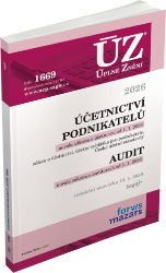 ÚZ č. 1669 - Účetnictví podnikatelů, Audit, 2026 ÚZ č. 1669 - Účetnictví podnikatelů, Audit, 2026