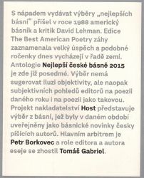 Nejlepší české básně 2015 - Tomáš Gabriel,Petr Borkovec - Básničky a říkadla pro děti Nejlepší české básně 2015