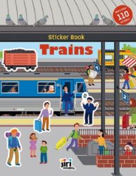 Sticker book Trains - Omalovánky a samolepky pro děti Sticker book Trains