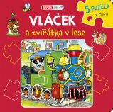 Vláček a zvířátka v lese – Knížkové puzzle - Pavlína Šamalíková - Interaktivní knihy pro nejmenší Vláček a zvířátka v lese – Knížkové puzzle