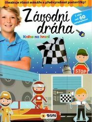 Závodní dráha - Kniha na hraní - kolektiv autorů - Omalovánky a samolepky pro děti Závodní dráha - Kniha na hraní