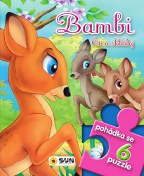 Bambi čti a skládej - Pohádkové čtení s puzzle - kolektiv autorů - Interaktivní knihy pro nejmenší Bambi čti a skládej - Pohádkové čtení s puzzle