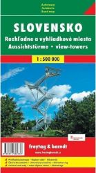 Slovensko rozhledny automapa 1:500 000 - Mapy Slovensko Slovensko rozhledny automapa 1:500 000