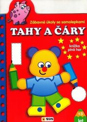 Tahy a čáry - Zábavné úkoly se samolepkami - Knihy pro předškoláky Tahy a čáry - Zábavné úkoly se samolepkami