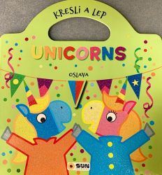 Kresli a lep UNICORNS Oslava - Samolepky pro děti Kresli a lep UNICORNS Oslava