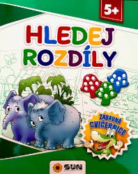 Hledej rozdíly - Zábavná cvičebnice 5+ - Hádanky, hlavolamy a kvízy pro děti Hledej rozdíly - Zábavná cvičebnice 5+