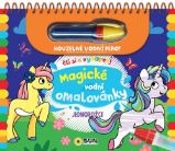 Jednorožci - Čti a vybarvuj Magické vodní omalovánky - Omalovánky jednorožců Jednorožci - Čti a vybarvuj Magické vodní omalovánky
