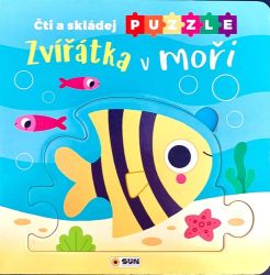Čti a Skládej Puzzle Zvířátka v moři - Knihy pro první čtení Čti a Skládej Puzzle Zvířátka v moři