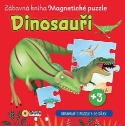 Zábavná magnetická kniha Dinosauři - čti a skládej - Magnetické knihy pro děti Zábavná magnetická kniha Dinosauři - čti a skládej
