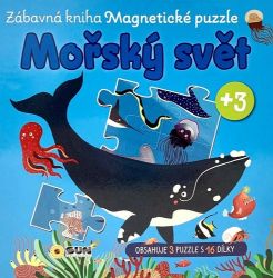 Zábavná magnetická kniha Mořský svět - čti a skládej - Magnetické knihy pro děti Zábavná magnetická kniha Mořský svět - čti a skládej