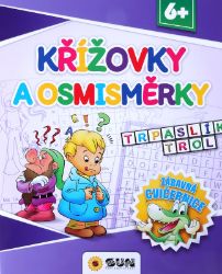 Křížovky a osmisměrky - Zábavná cvičebnice 6+ - Naučné knihy pro nejmenší Křížovky a osmisměrky - Zábavná cvičebnice 6+