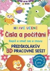 Hravé učení Čísla a počítání - Napiš a Smaž zas a znovu - Drážkované linky a tužka - Kreativní knihy pro děti Hravé učení Čísla a počítání - Napiš a Smaž zas a znovu - Drážkované linky a tužka
