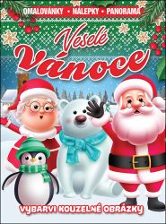 Veselé Vánoce - Omalovánky, nálepky, panorama Veselé Vánoce - Omalovánky, nálepky, panorama