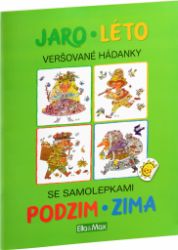 Jaro, Léto, Podzim, Zima - Kniha samolepek a hádanek - Ivana Nováková,Helena Zmatlíková - Omalovánky a samolepky pro děti Jaro, Léto, Podzim, Zima - Kniha samolepek a hádanek