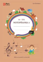 Notopísanka 1 A4 XXL - Délka not a pomlk, houslový klíč - Eva Šašinková - Hudební výchova Notopísanka 1 A4 XXL