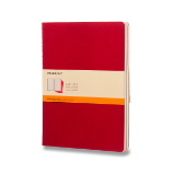 Sešity Moleskine Cahier, XL, linkované, 3 ks - červený Sešity Moleskine Cahier, XL, linkované, 3 ks - červený