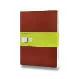 Sešity Moleskine Cahier, XL, čisté, 3 ks - červený Sešity Moleskine Cahier, XL, čisté, 3 ks - červený