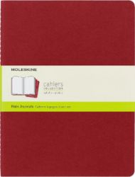 Sešity Moleskine Cahier, XL, čisté, 3 ks - červený - Sešity do školy Moleskine Sešity 3 ks červené XL, čisté