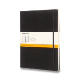 Zápisník Moleskine - tvrdé desky, XL, linkovaný - černý
