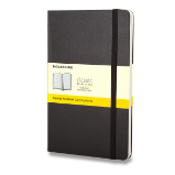 Zápisník Moleskine - tvrdé desky, L, čtverečkovaný - černý
