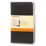 Sešity Moleskine Cahier, S, linkované, 3 ks - černý Sešity Moleskine Cahier, S, linkované, 3 ks - černý