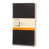 Sešity Moleskine Cahier, L, linkované, 3 ks - černý Sešity Moleskine Cahier, L, linkované, 3 ks - černý