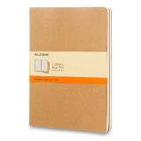 Sešity Moleskine Cahier, XL, linkované, 3 ks - karton - Sešity Moleskine: Sešity 3 ks linkované karton XL