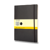 Zápisník Moleskine - měkké desky, XL, čtverečkovaný - černý Zápisník Moleskine - měkké desky, XL, čtverečkovaný - černý