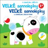 Velké samolepky s domácími zvířaty Kravička / Veľké samolepky s domácimi zvieratami Kravič - Slovenské knihy pro děti Velké samolepky s domácími zvířaty Kravička