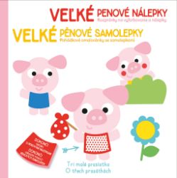 Velké pěnové samolepky O Třech prasátkách / Veľké penové nálepky Tri malé prasiatka Velké pěnové samolepky O Třech prasátkách / Veľké penové nálepky Tri malé prasiatka